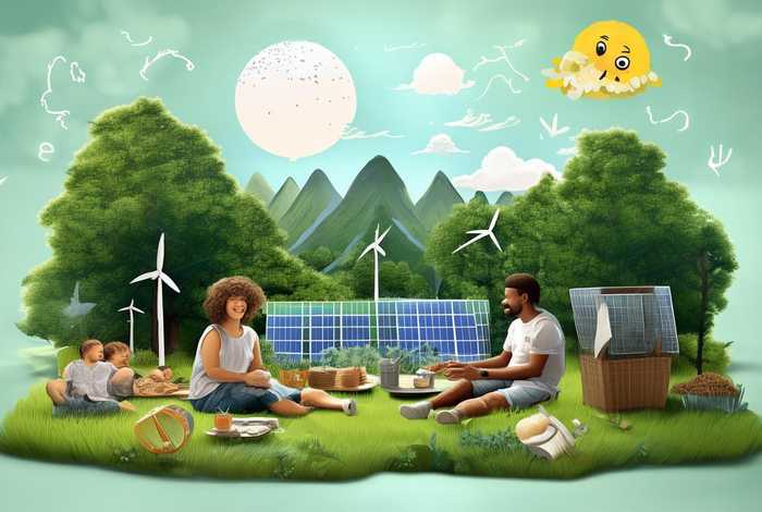 低碳生活海报构图 - 低碳生活海报构图素材