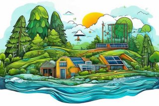 低碳生活绿建未来手抄报，低碳生活绿建未来手抄报线稿