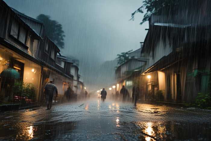 大雨的声音，大雨的声音怎么写