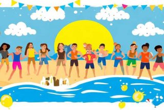 快乐的假期生活手抄报中学，快乐的假期生活手抄报中学生