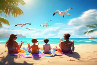 画一幅假期生活画图片、画一幅假期生活画图片大全