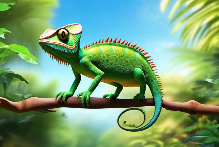 变色龙的生活习性和特点卡通、变色龙的外形特征和生活环境