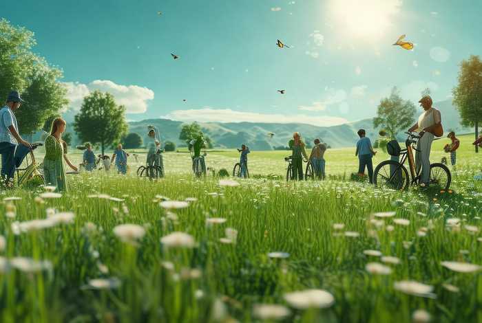 绿色 生活（绿色生活蓝色未来绘画作品）