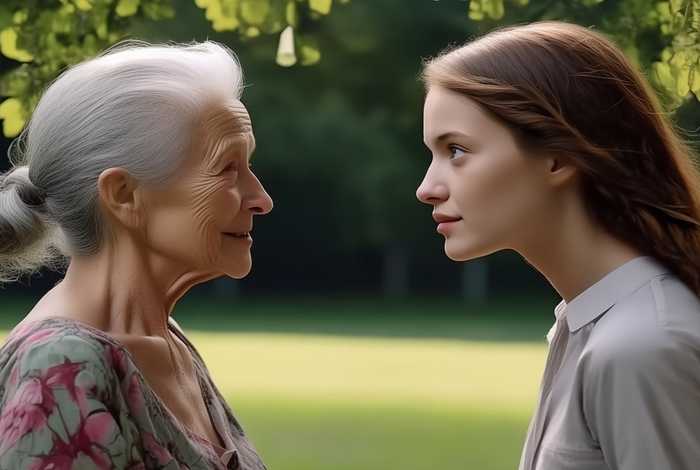 老太太和年轻女子的心理学图片（老太太和年轻女子的心理学图片高清）