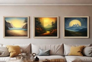 客厅三联画，客厅三联画的最佳间距