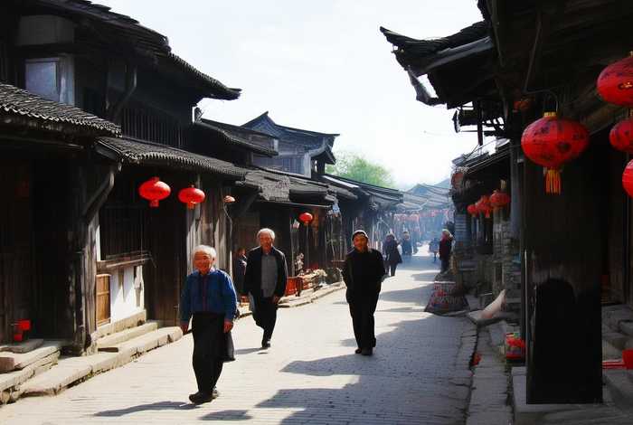 江桥生活照片；江桥老街生活大院