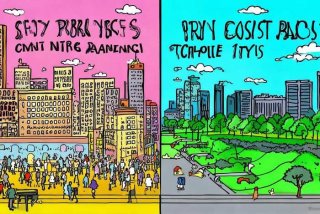 城市生活的优缺点英语、城市生活的优缺点英语手抄报