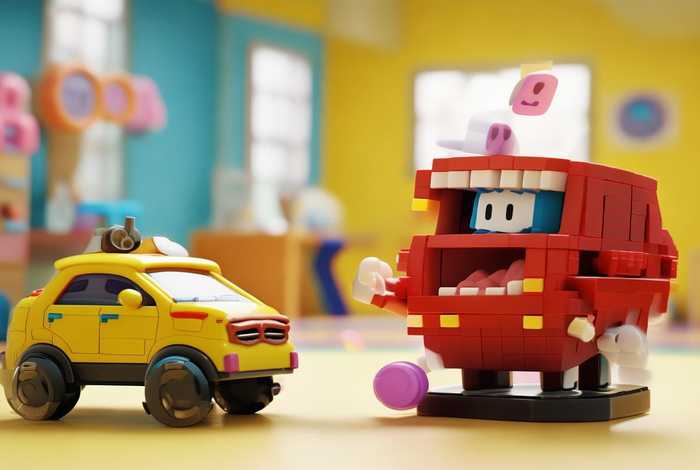 吃豆人吃汽车视频，吃豆人车早教视频