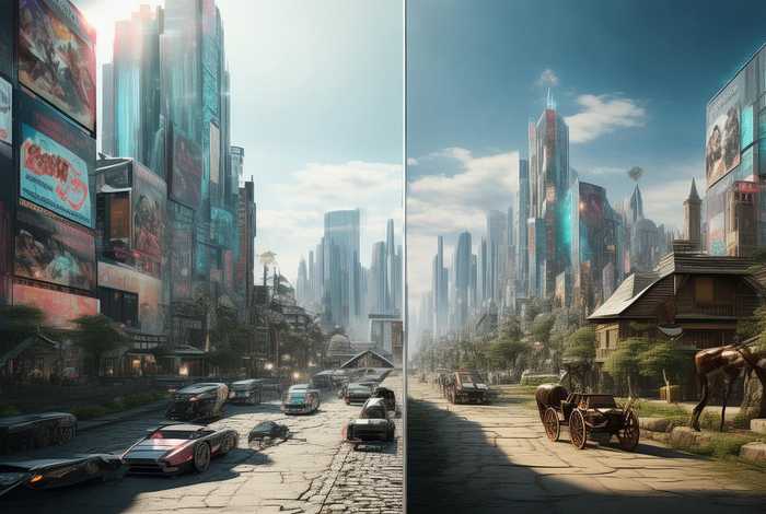 科技改变生活对照图片；科技改变生活图片对比