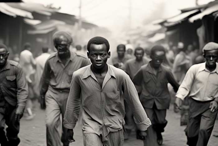 非洲小偷被捕后下场视频，非洲小偷的下场视频