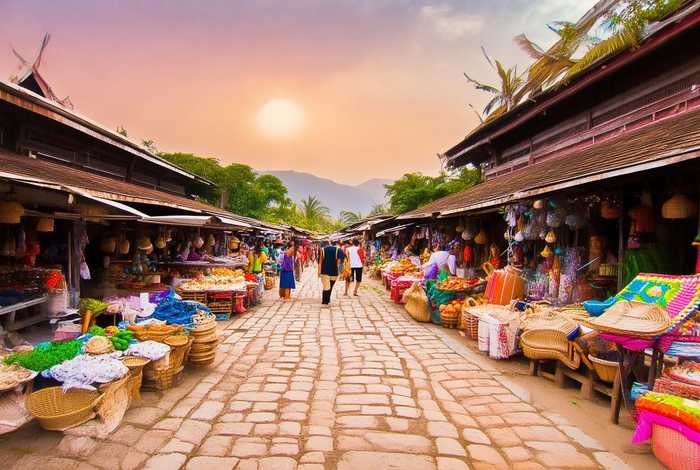 老挝的生活用品市场；老挝的生活用品市场在哪里