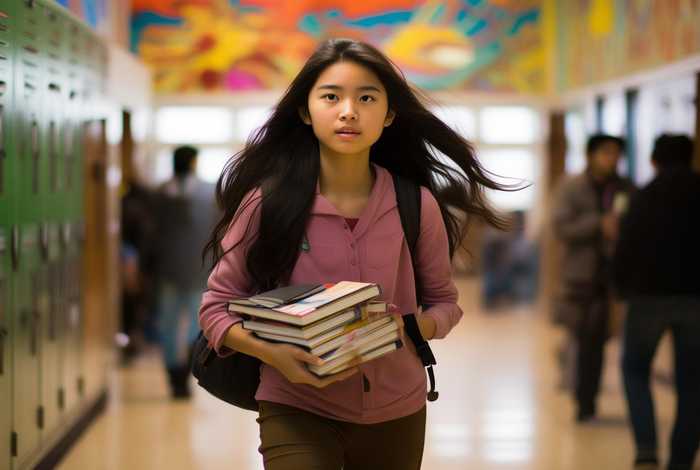 高中雯雯的在校生活、文文的高中生活