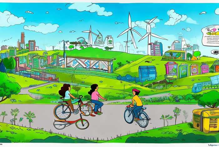 关于低碳生活的绘画 - 关于低碳生活的绘画手抄报