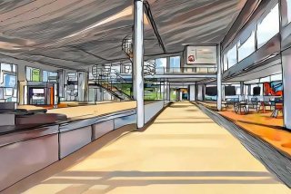 大学生活动中心平面图手绘，大学生活动中心平面图手绘图片