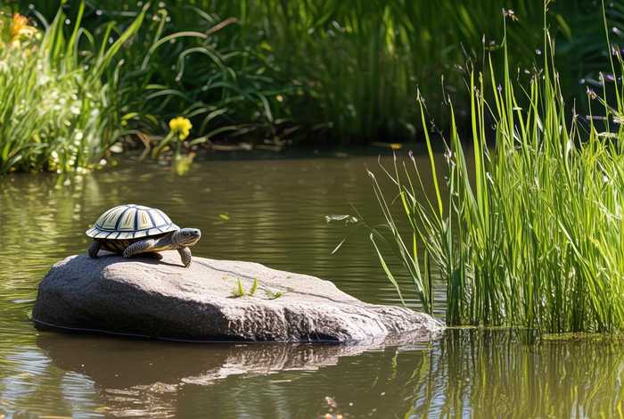 草龟生活环境造景、草龟生活环境造景图片