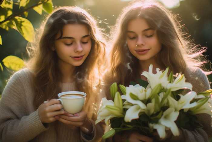 百合姐妹的日常生活清晨 - 百合姐妹花的日常生活