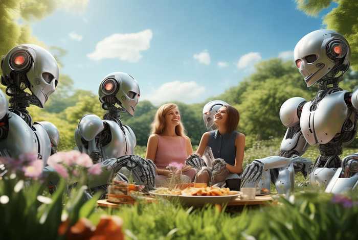 机器人与生活绘画（机器人与生活绘画图片大全）