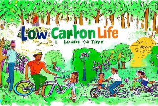 低碳生活我先行手抄报线稿 低碳生活我先行手抄报文字