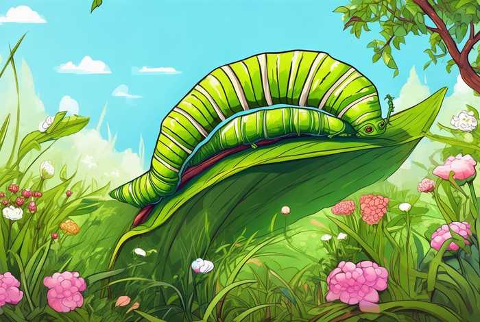 毛毛虫生活在哪里的卡通、毛毛虫生活在哪里的图片