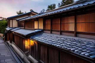 京都民居；京都民居街景图片