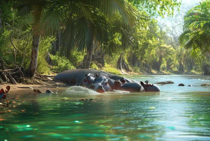 河马生活在什么样的环境 - 河马生活在什么样的环境中