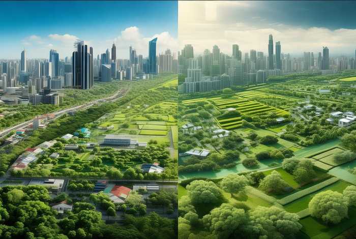 绿色发展方式和生活方式图片；绿色发展方式和生活方式图片对比