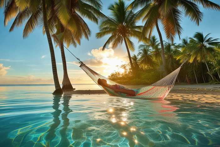 海岛悠闲时光图片；海岛悠闲时光图片素材