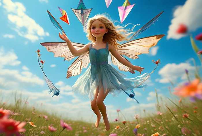 风筝生活快乐为关键词点评风筝仙女 风筝快乐的原因二年级