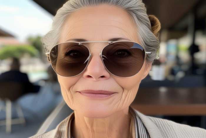 45岁女人生活照戴墨镜 - 45岁女人生活照戴墨镜好看吗
