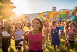 快乐运动健康生活文案；运动健康快乐文字