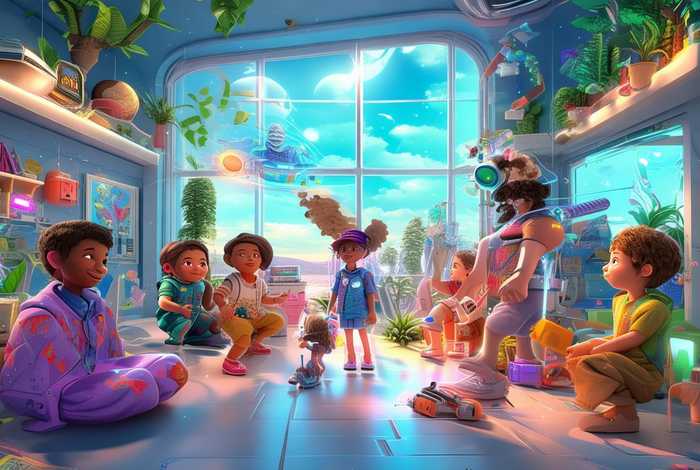 科技新生活绘画，科技创造新生活绘画 儿童