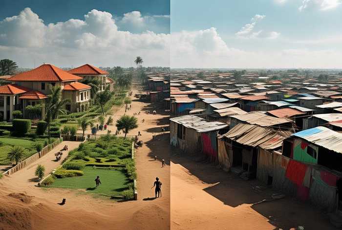 非洲富人区、非洲富人区和非洲贫民窟 非洲富人区、非洲富人区和非洲贫民窟
