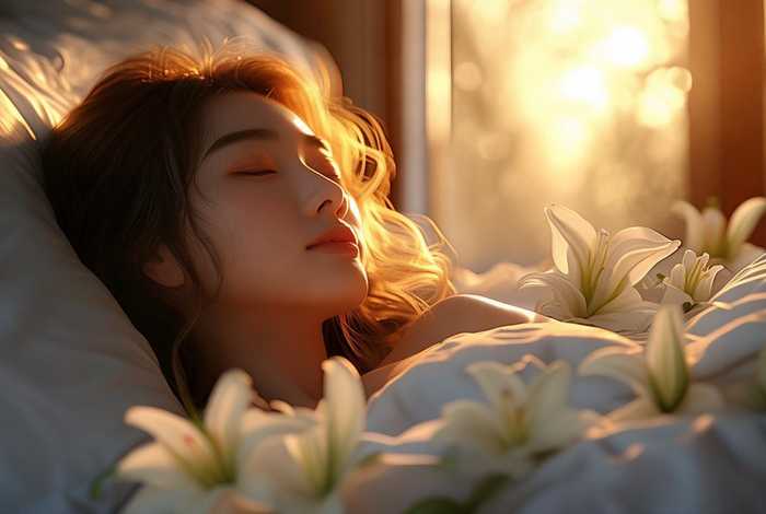 百合日常的生活；百合的日常生活清晨醒来