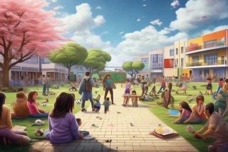 多彩的校园生活绘画英语、多彩的校园生活绘画英语怎么说