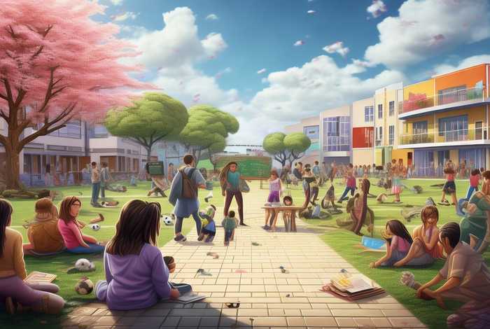 多彩的校园生活绘画英语、多彩的校园生活绘画英语怎么说