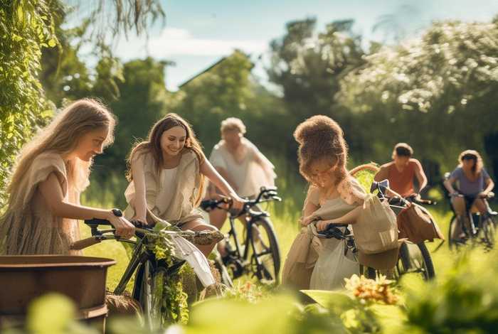 低碳生活人物，低碳生活人物绘画