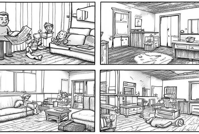 家庭日常四格漫画、家庭日常四格漫画图片