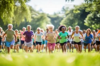 快乐运动健康生活ppt背景图；健康运动 快乐生活