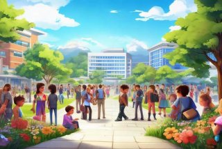 多彩的校园生活绘画作品可打印 - 多彩的校园生活绘画作品简介