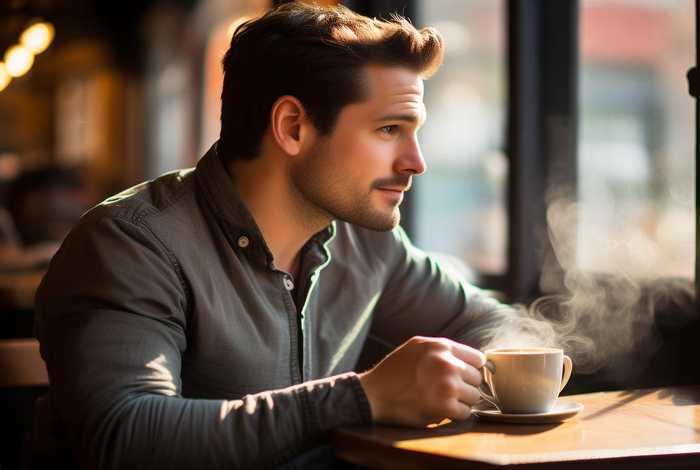 喝咖啡图片生活照男士 - 喝咖啡图片生活照真实