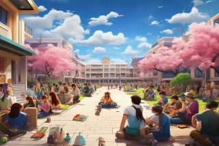 多彩的校园生活美术课件、多彩的校园生活美术课件图片