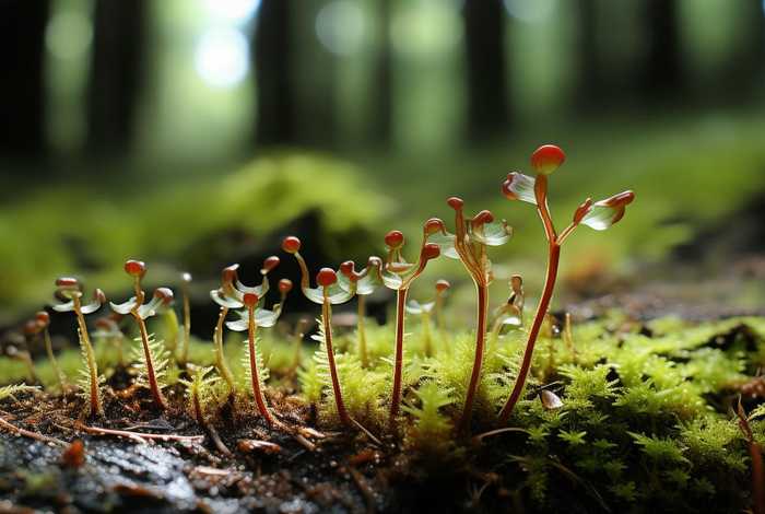 地钱生活史示意图、地钱的生活史简图