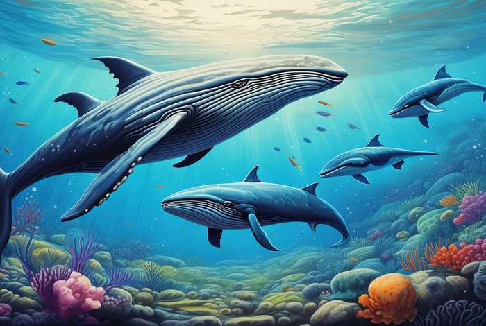 鲸鱼生活在哪里简笔画 - 鲸鱼生活在哪里吃什么