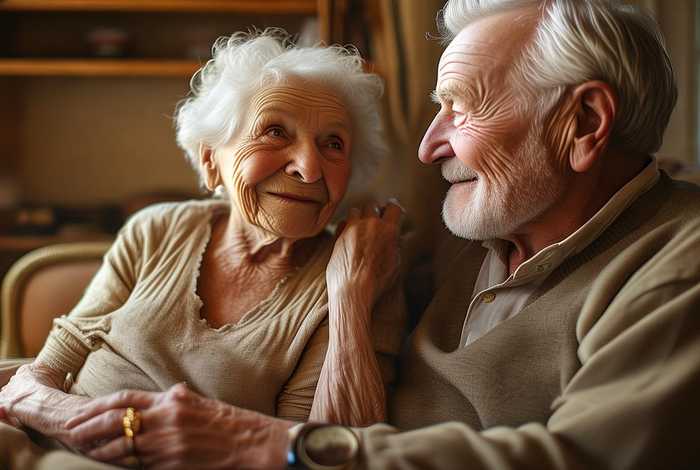 老年人秀恩爱视频，一对恩爱老人的短视频