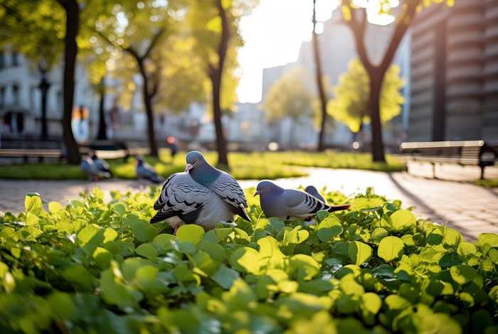 鸽子生活在哪里画出来的；鸽子生活在哪里画出来的图片