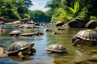 巴西龟的生活图、巴西龟的生活图片