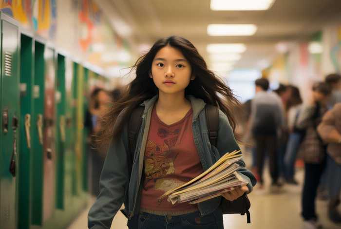 高中雯雯的在校生活、文文的高中生活