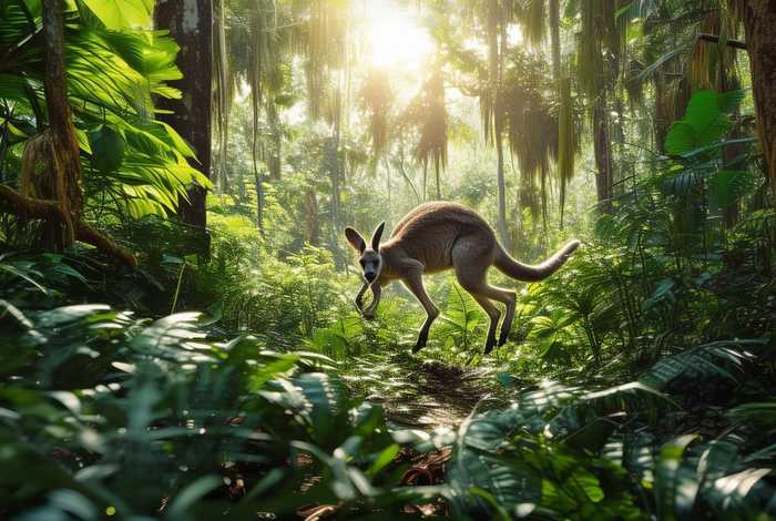 袋鼠生活在热带雨林；袋鼠生活在热带雨林还是森林
