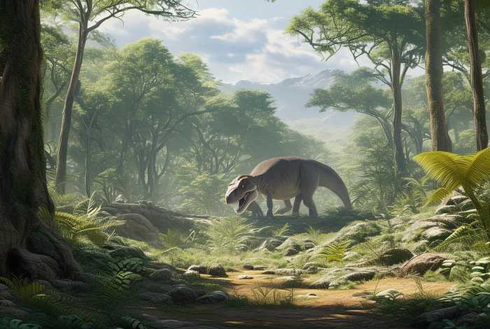 霸王龙生活环境简笔画 霸王龙生活环境简笔画图片