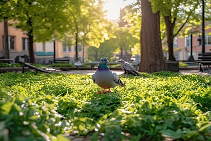 鸽子生活在哪里画出来的；鸽子生活在哪里画出来的图片